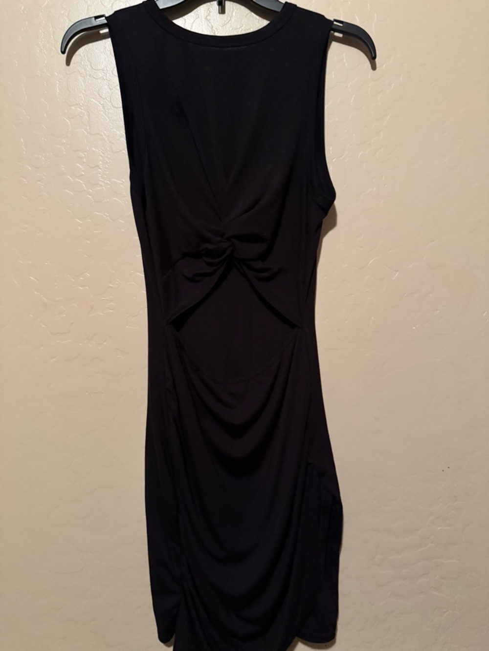 Amazon Black Backless Twist-Knot Sleeveless Dress